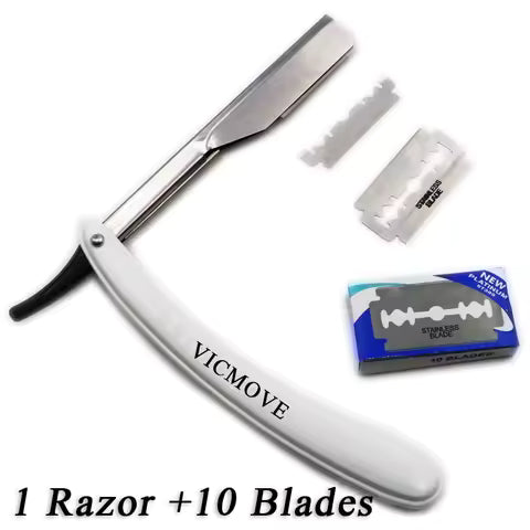 Men Shaving Barber Tools Hair Razor and Blades