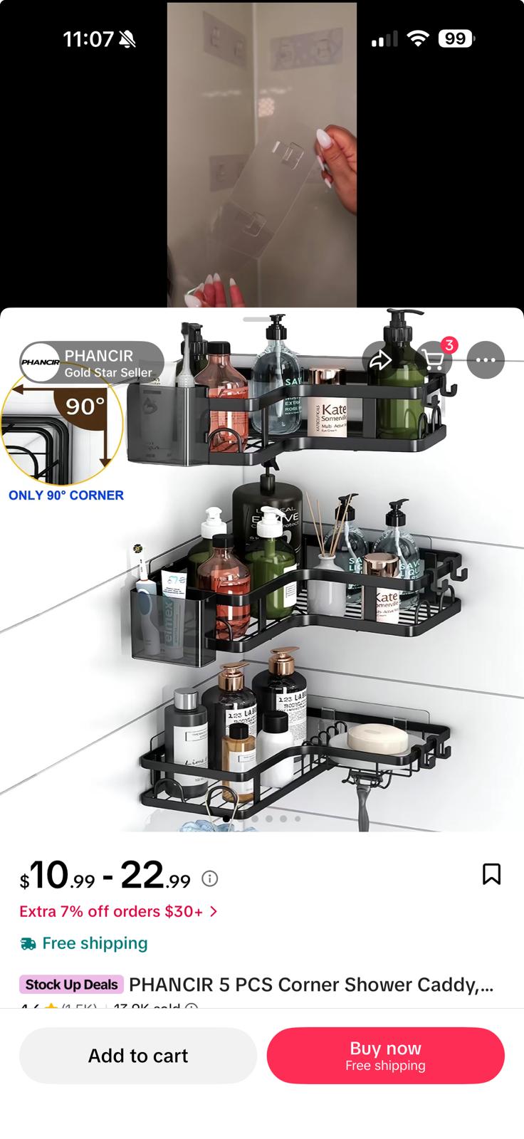 Corner Adhesive Shower